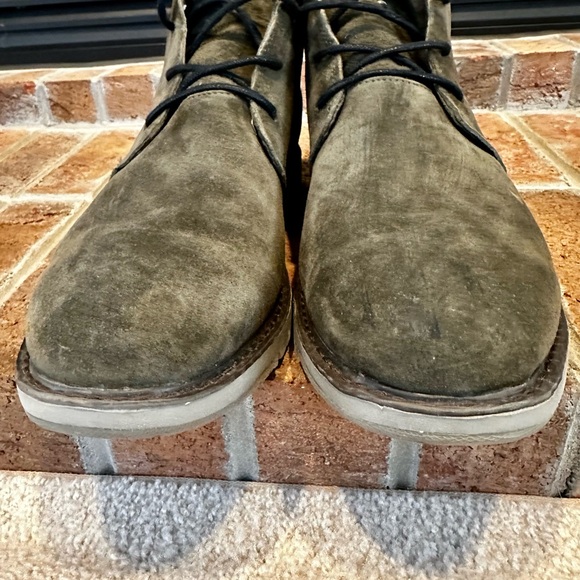 TOMS Navi Mens Green Nubuck Lace Up Chukka Boots - Size 11.5M Olive Green - Picture 4 of 16